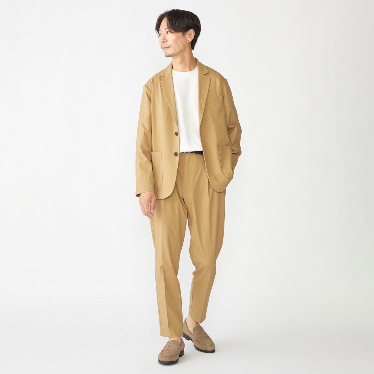 SHIPS【美品】カルゼ ストレッチ セットアップ WEB限定】SHIPS: カルゼ ストレッチ セットアップ (ジャケット＋