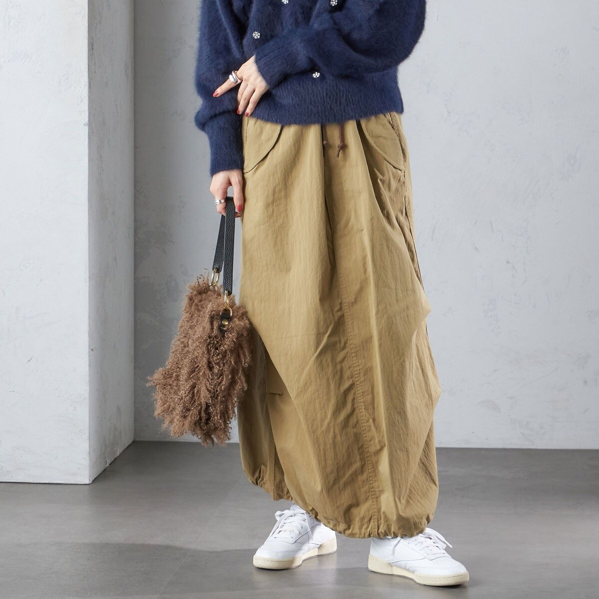 RISLEY リズレー ロングスカート カーキ グレー タイト 人気 スカート