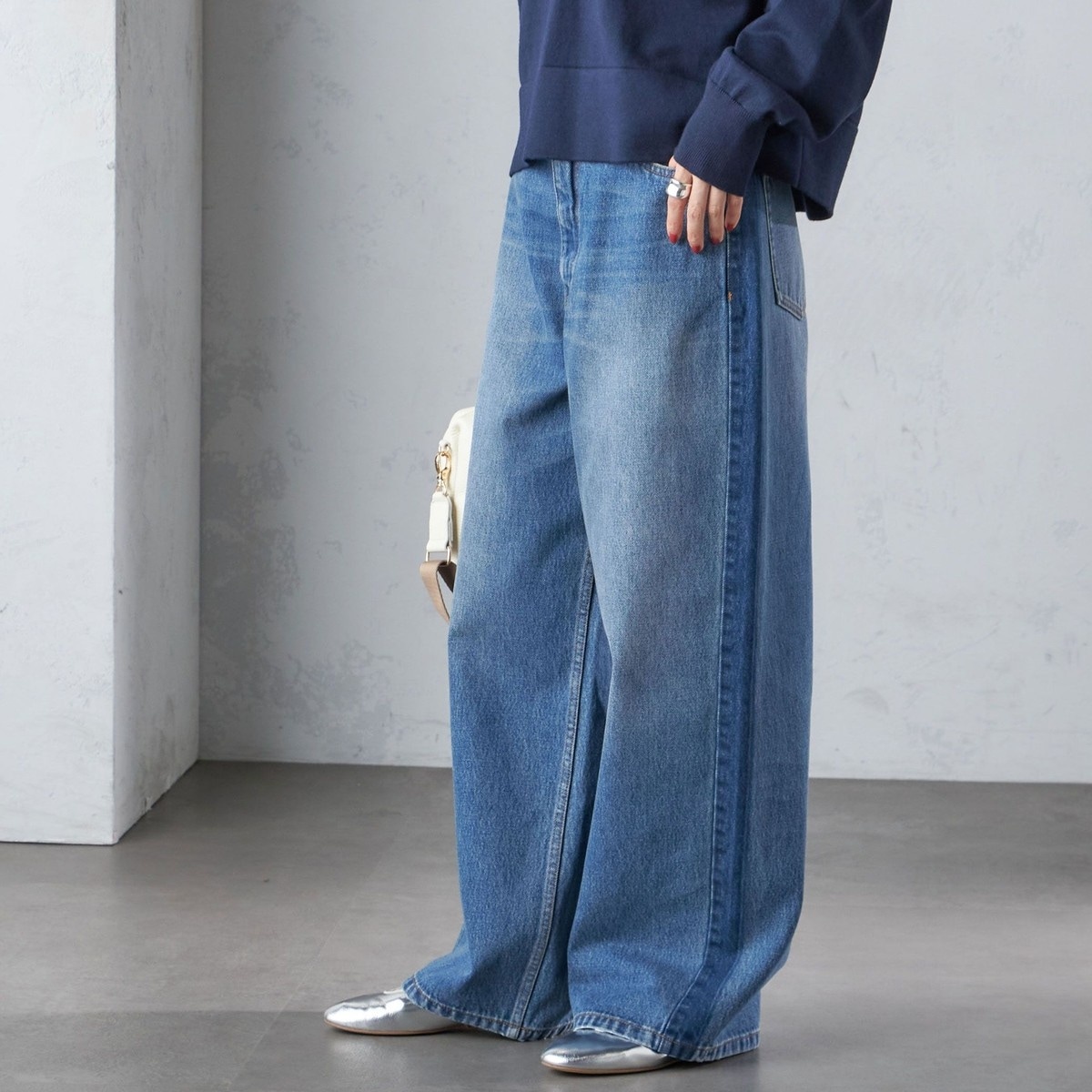 bon_meurコクーンシルエットデニムパンツ　SHIPSシップス シップス エニィ SHIPS any bon_meur:〈洗濯機可能〉コクーン