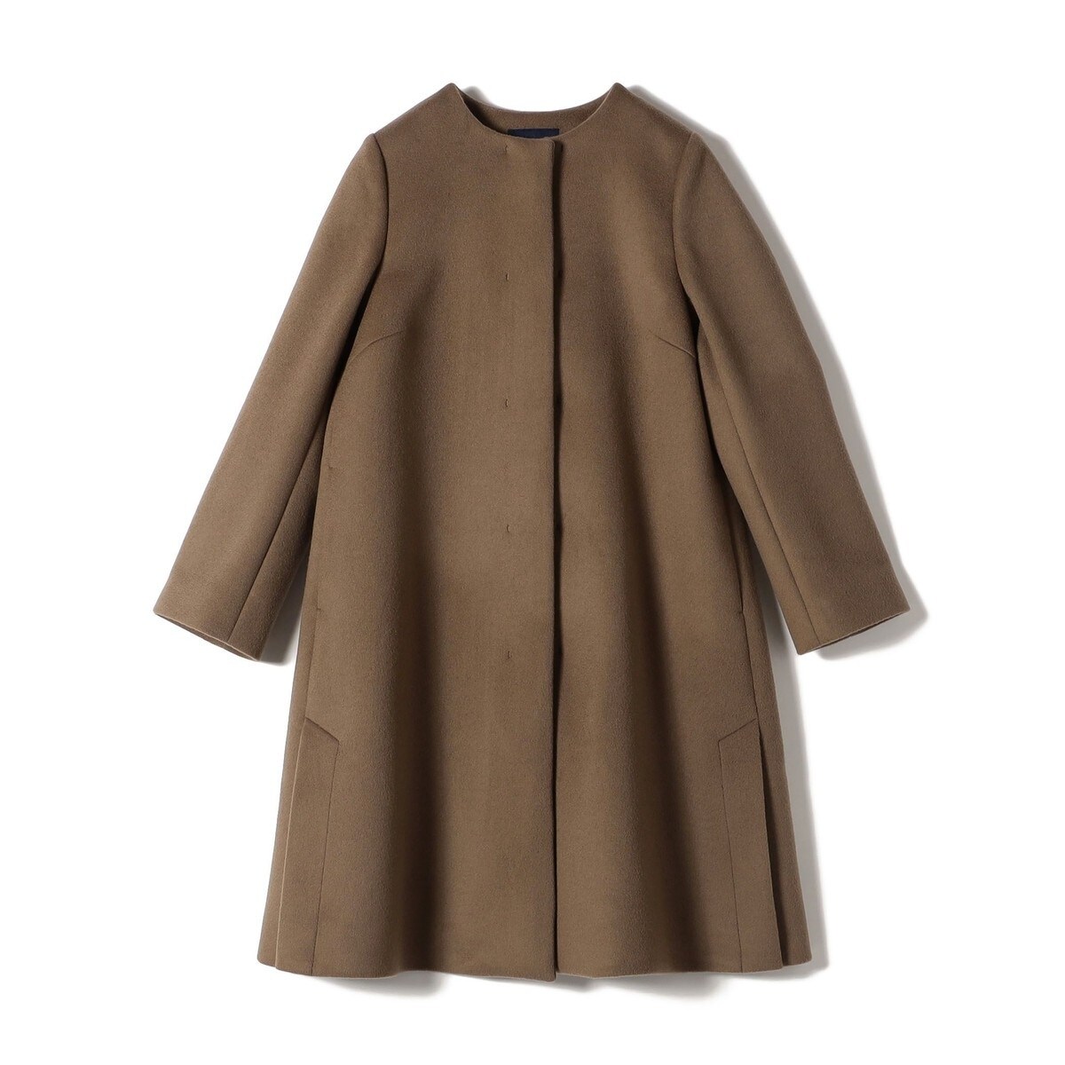 S140 シャルム ビーバー ノーカラー ロング コート | シップス(SHIPS