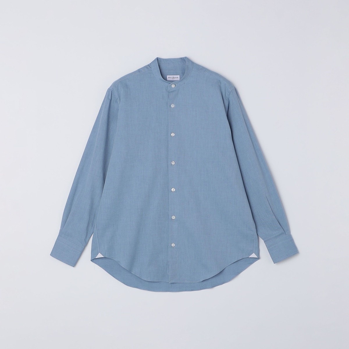 Errico Formicolla: コットン ジャカード ストライプ バンドカラー