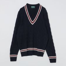 ALANPAINE: 7ゲージ クリケット ケーブル ニット