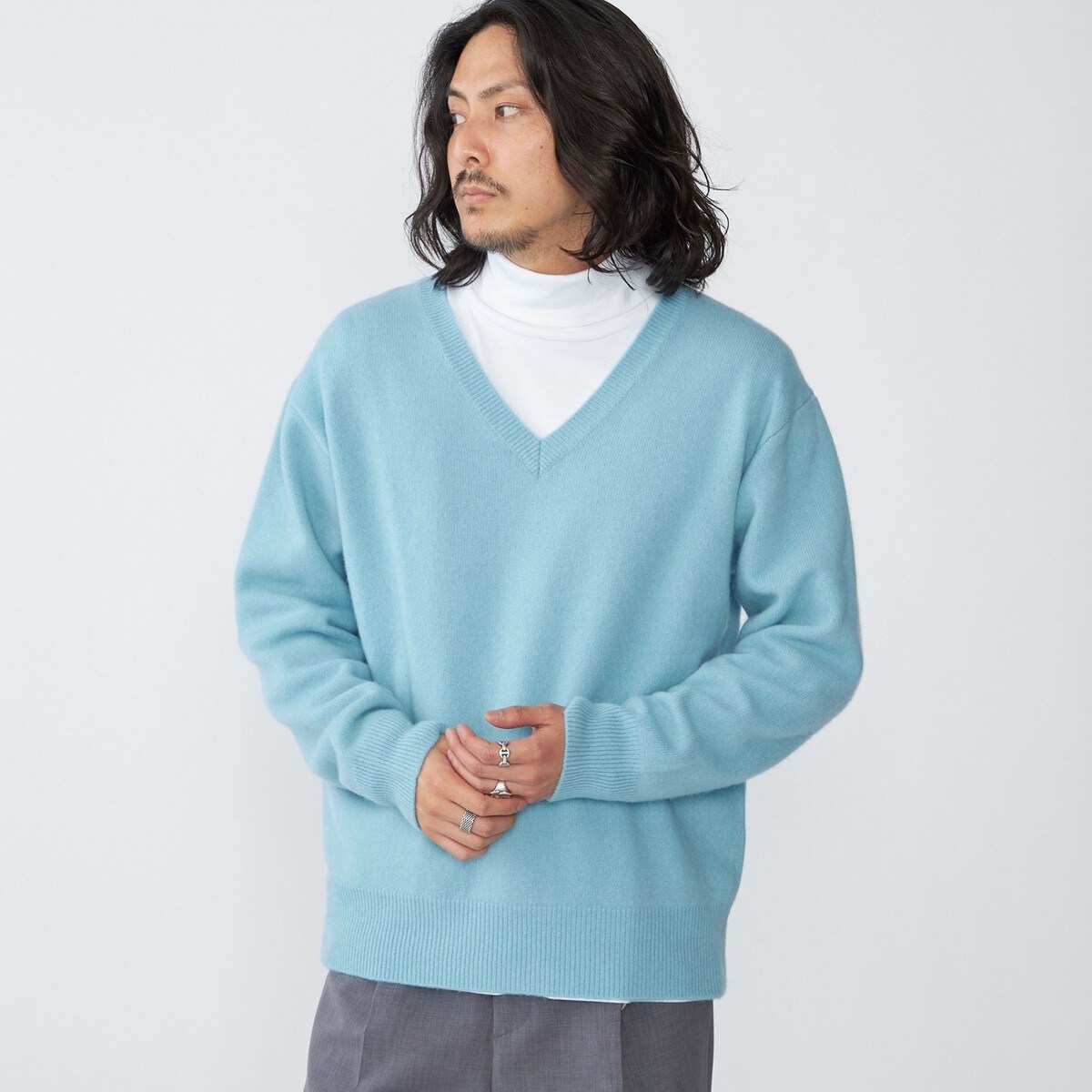 SHIPS:〈手洗い可能〉ソフト ウール Vネック ニット（アンサンブル対応）