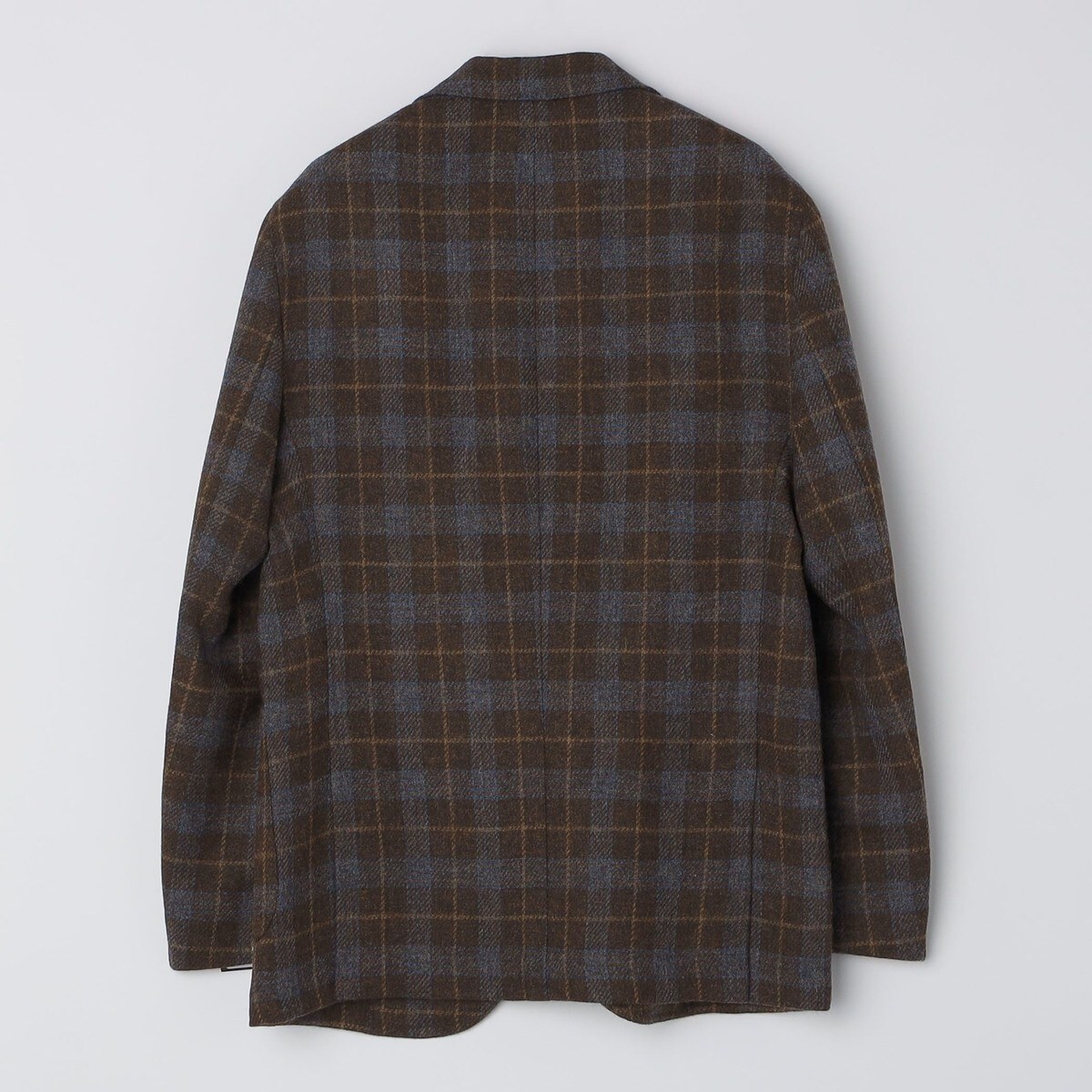 SHIPS別注】Errico Formicola:ウール ブラウン×ブルー チェック