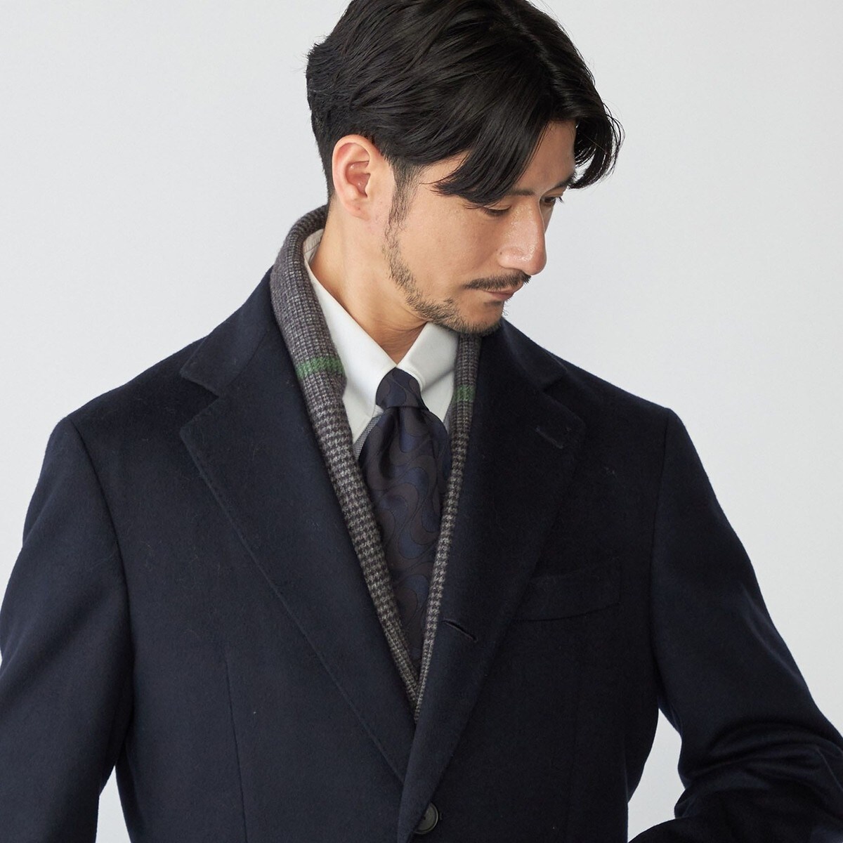 PIACENZA: シルク/ウール グレンチェック マフラー | シップス(SHIPS