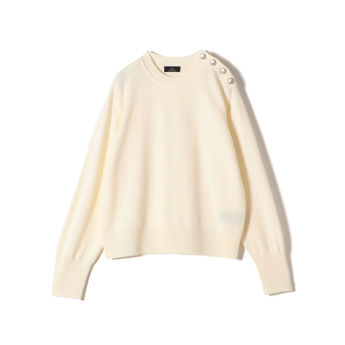 SHIPS Primary Navy Label:〈手洗い可能〉梳毛 マリン ニット SHIPS Primary Navy Label:〈手洗い可能〉梳毛 マリン ニット