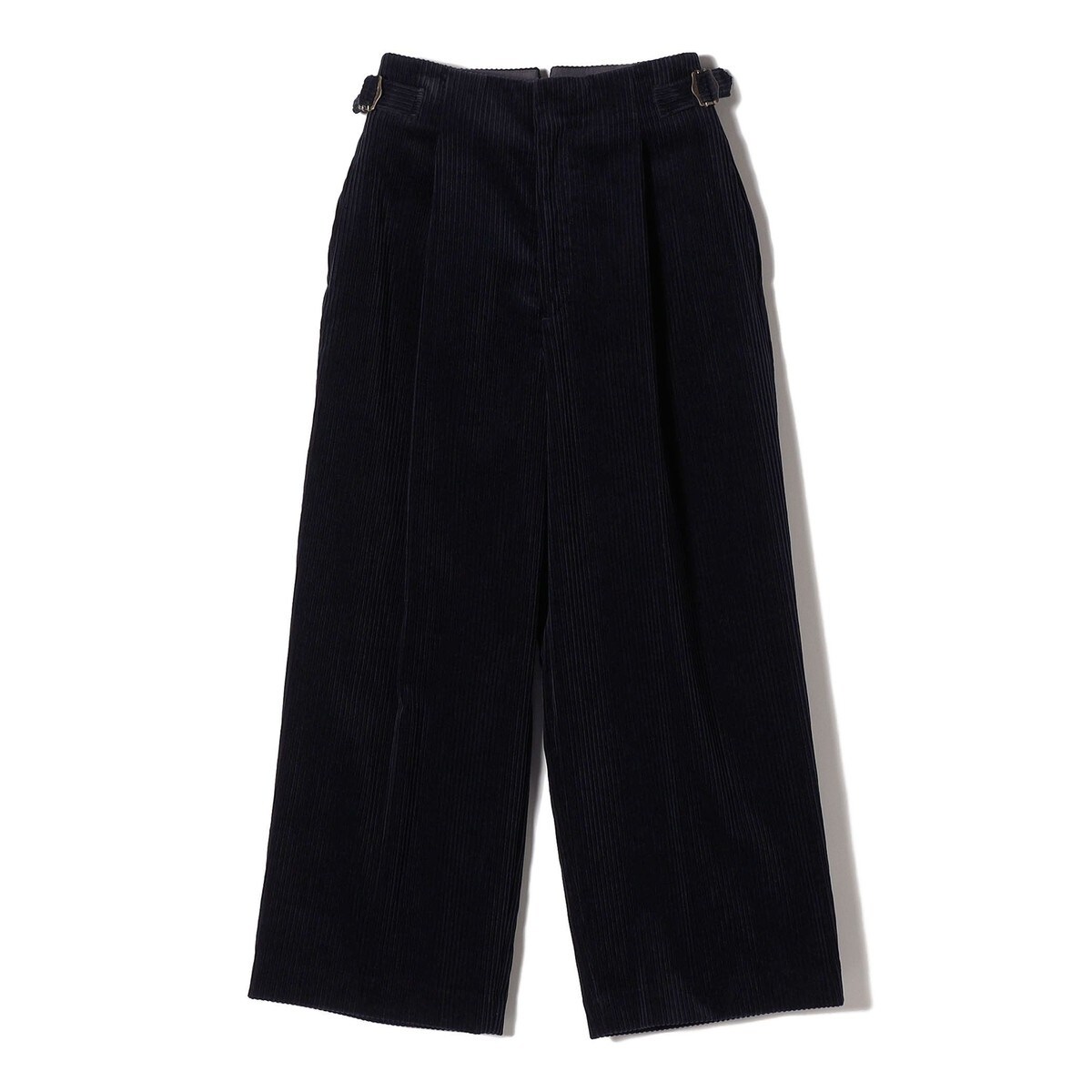 SHIPS Primary Navy Label:ワンタック ワイド チノパン