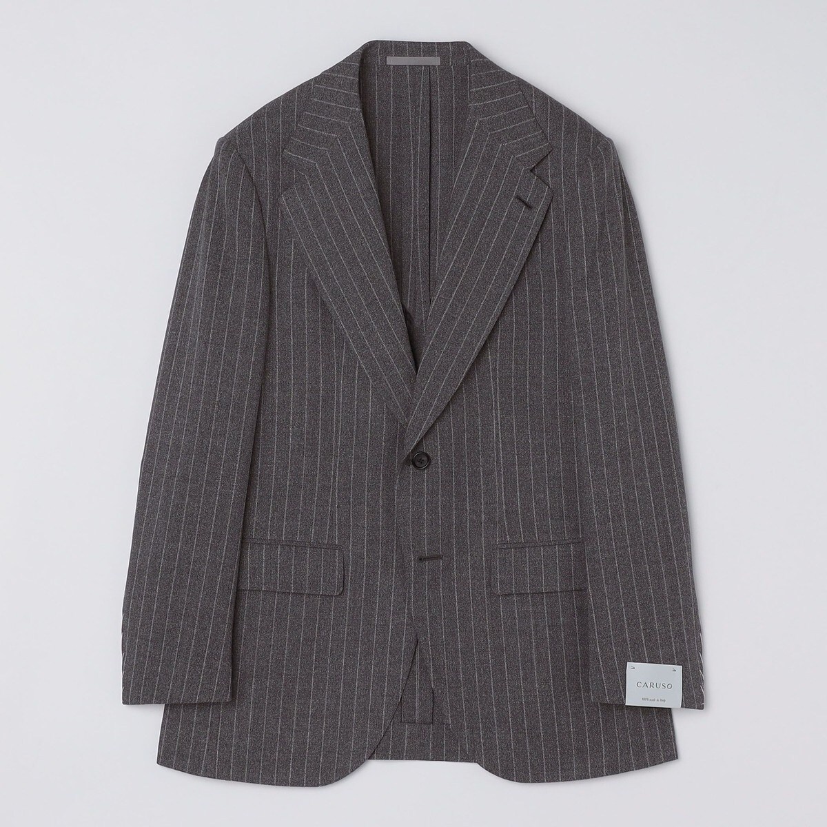 SHIPS別注】CARUSO: ワイドラペル チョークストライプ スーツ
