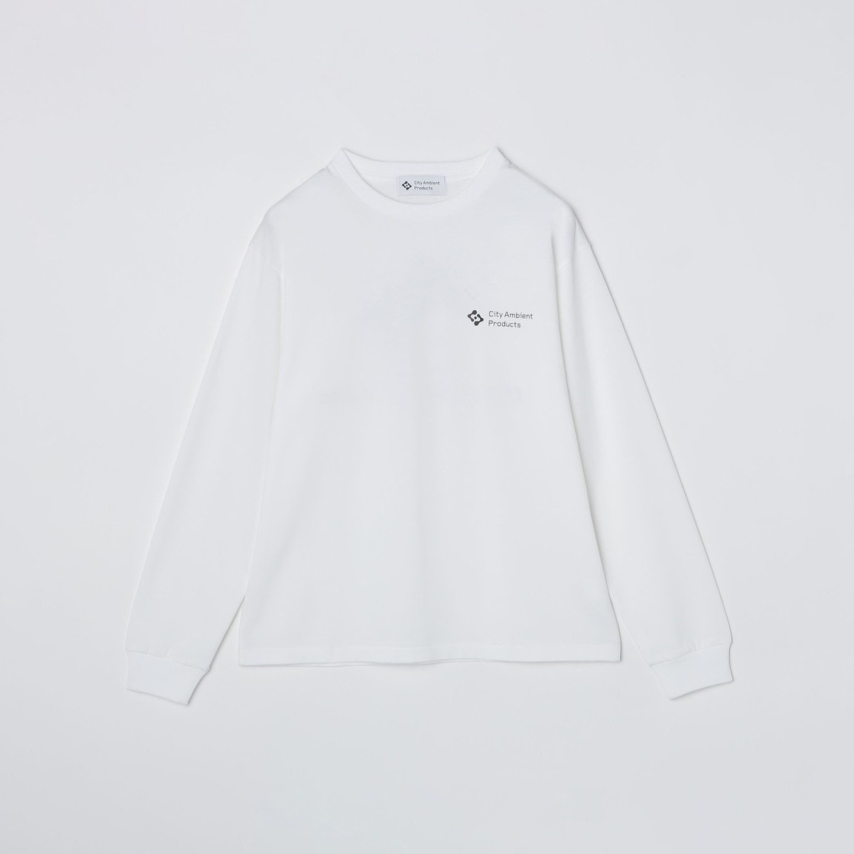 City Ambient Products: スタンダード ロゴ プリント ロングスリーブ Tシャツ City Ambient Products: スタンダード ロゴ プリント ロング