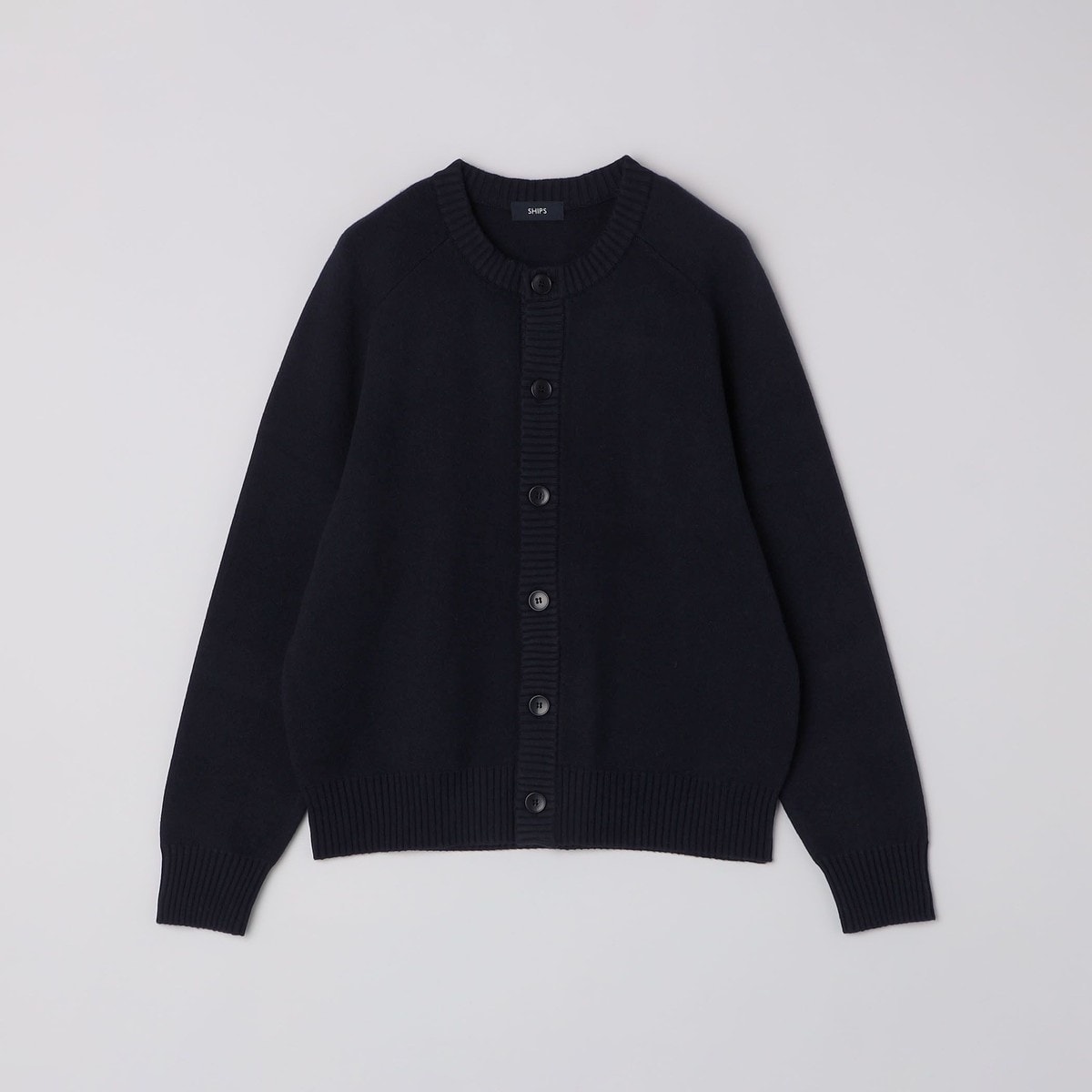 SHIPS:〈手洗い可能〉コットン カシミヤ クルーネック カーディガン