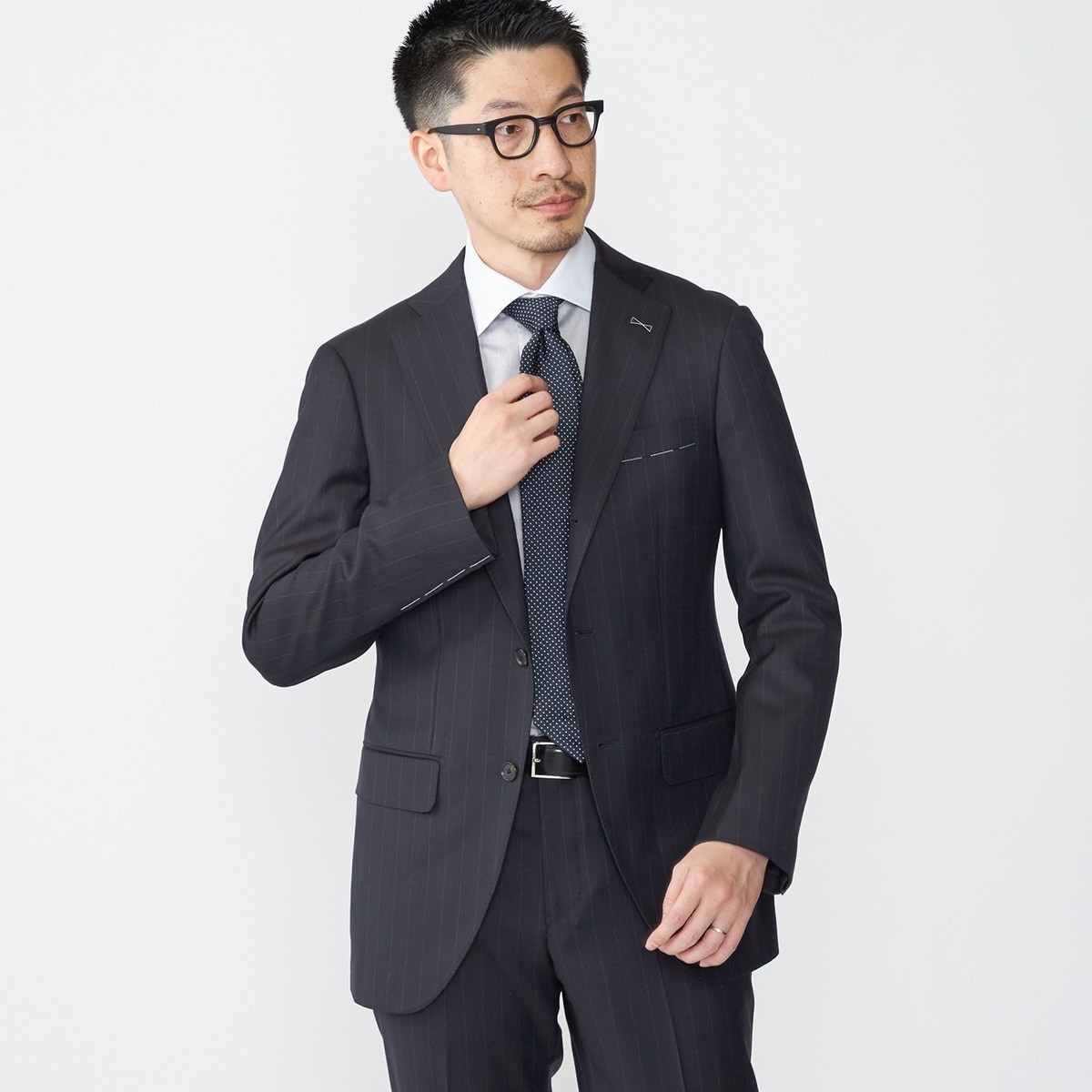 【SHIPS×Loro Piana】ビジネススーツセットアップストライプ 濃紺S SHIPS×Loro Piana】ビジネススーツセットアップストライプ 濃紺S