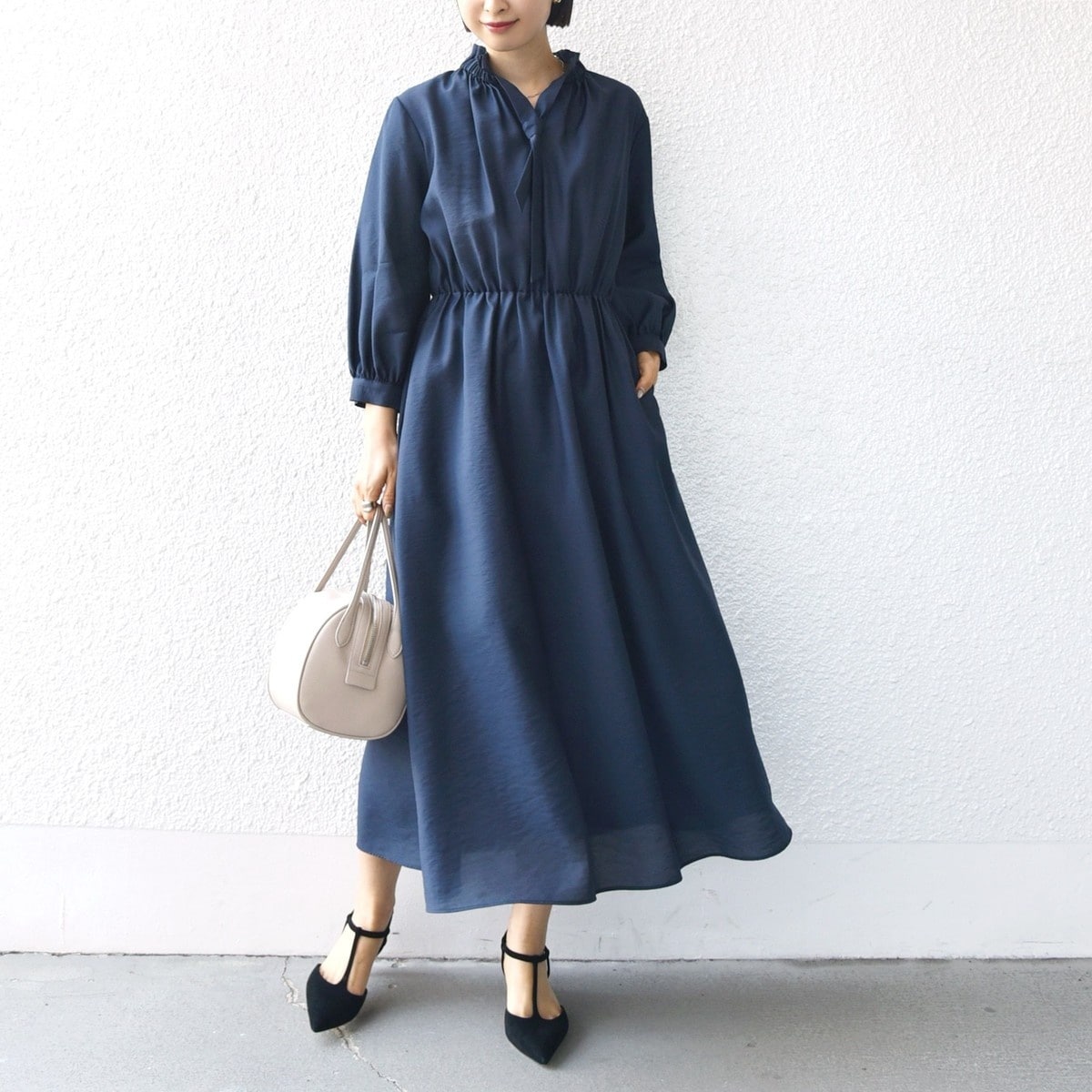 美品✨Khaju SHIPSカージュ シップス ワンピース ライトブルー F v44545-02_1.jpg