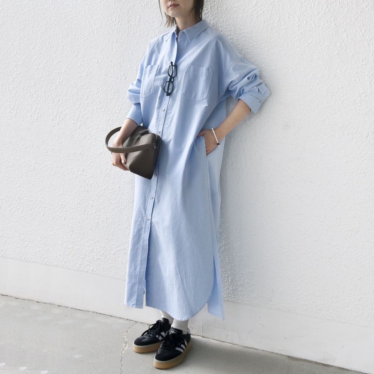 美品✨Khaju SHIPSカージュ シップス ワンピース ライトブルー F カージュ(Khaju) シップス(SHIPS) リフラティ シップス