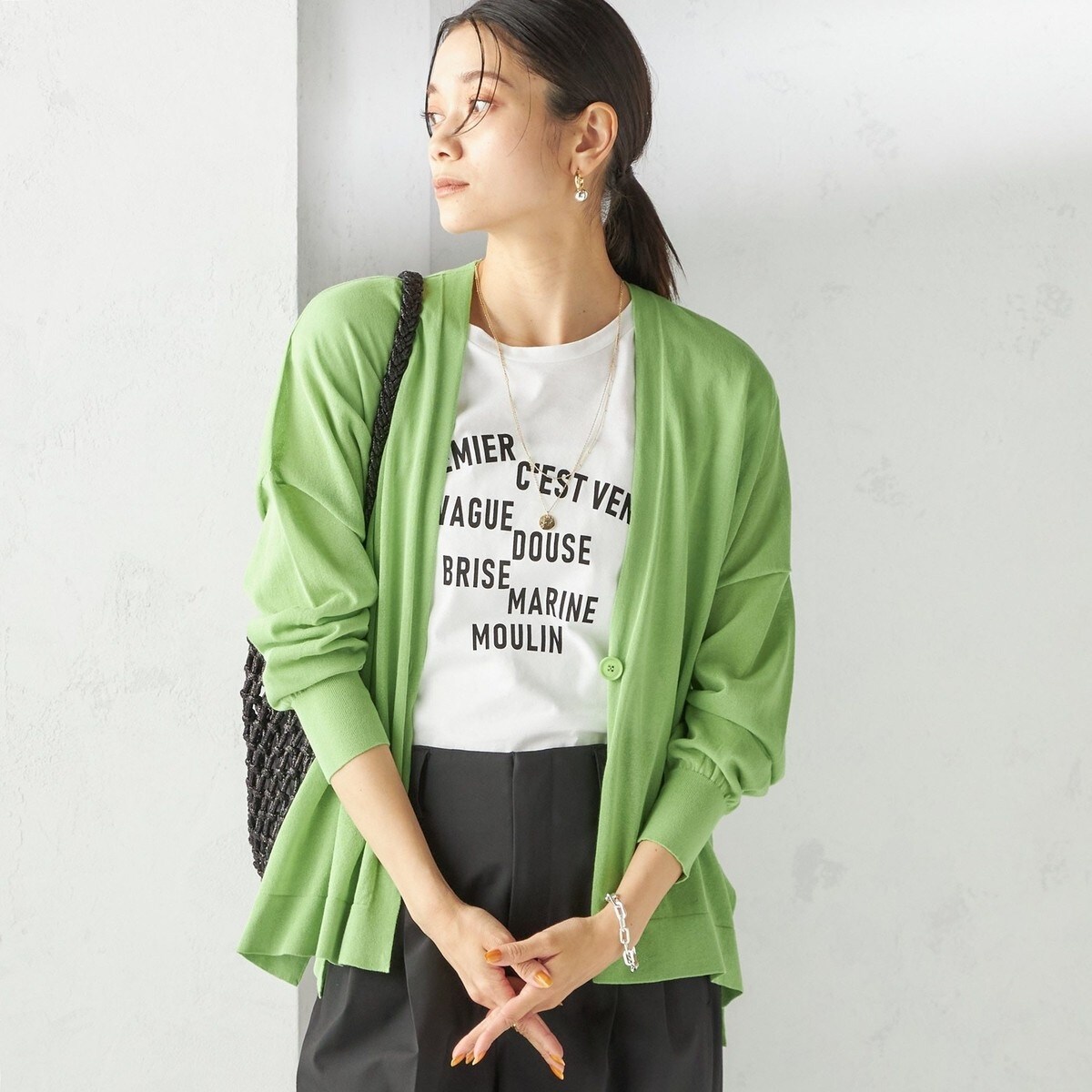 SHIPS - SHIPS シップス カーディガン カーキ サイズ:38(M