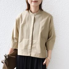 シップス(SHIPS)の〈手洗い可能〉ピンタック 羽織 シャツ