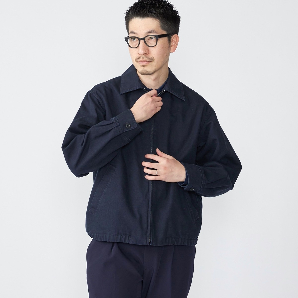 SHIPS: ストーン ウォッシュ コットン ブルゾン (セットアップ対応)