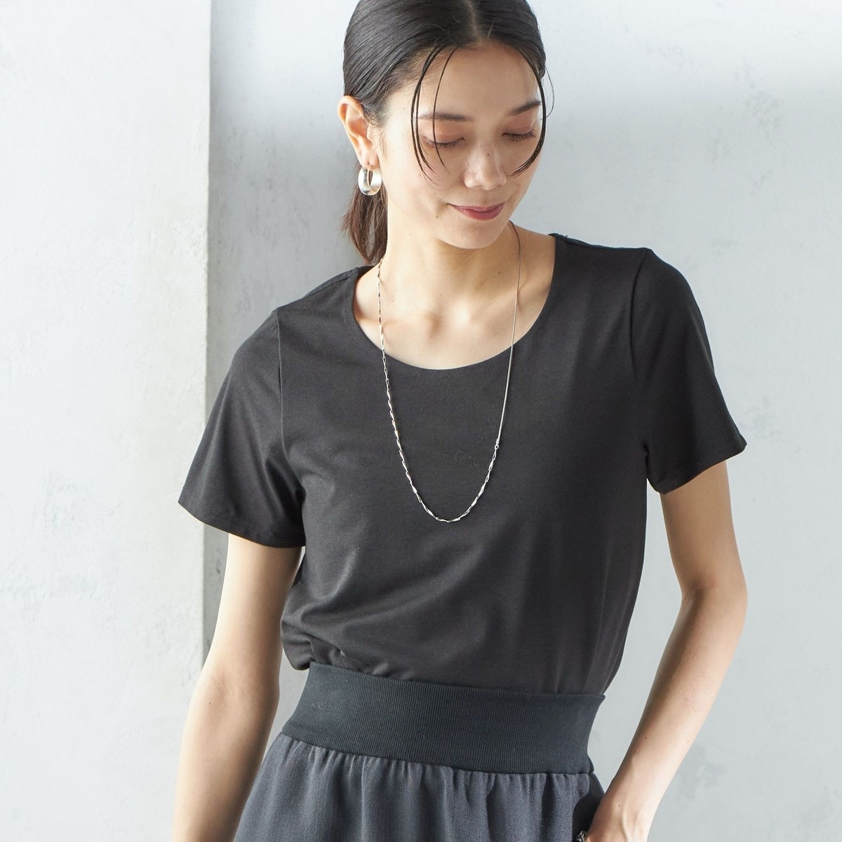 [�}���C]�q��􂢉\�rSORONA(R) �N���[�l�b�N TEE/�V�b�v�X�iSHIPS�j �u���b�N