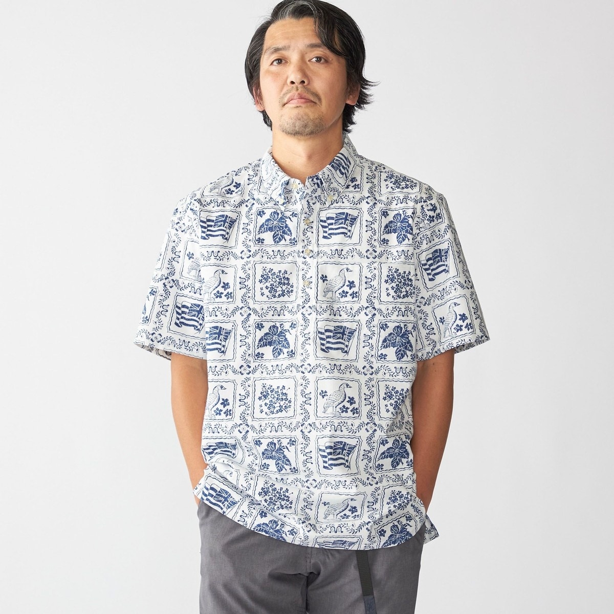 GUY ROVER: コットンフランネル チェック ウェスタン シャツ