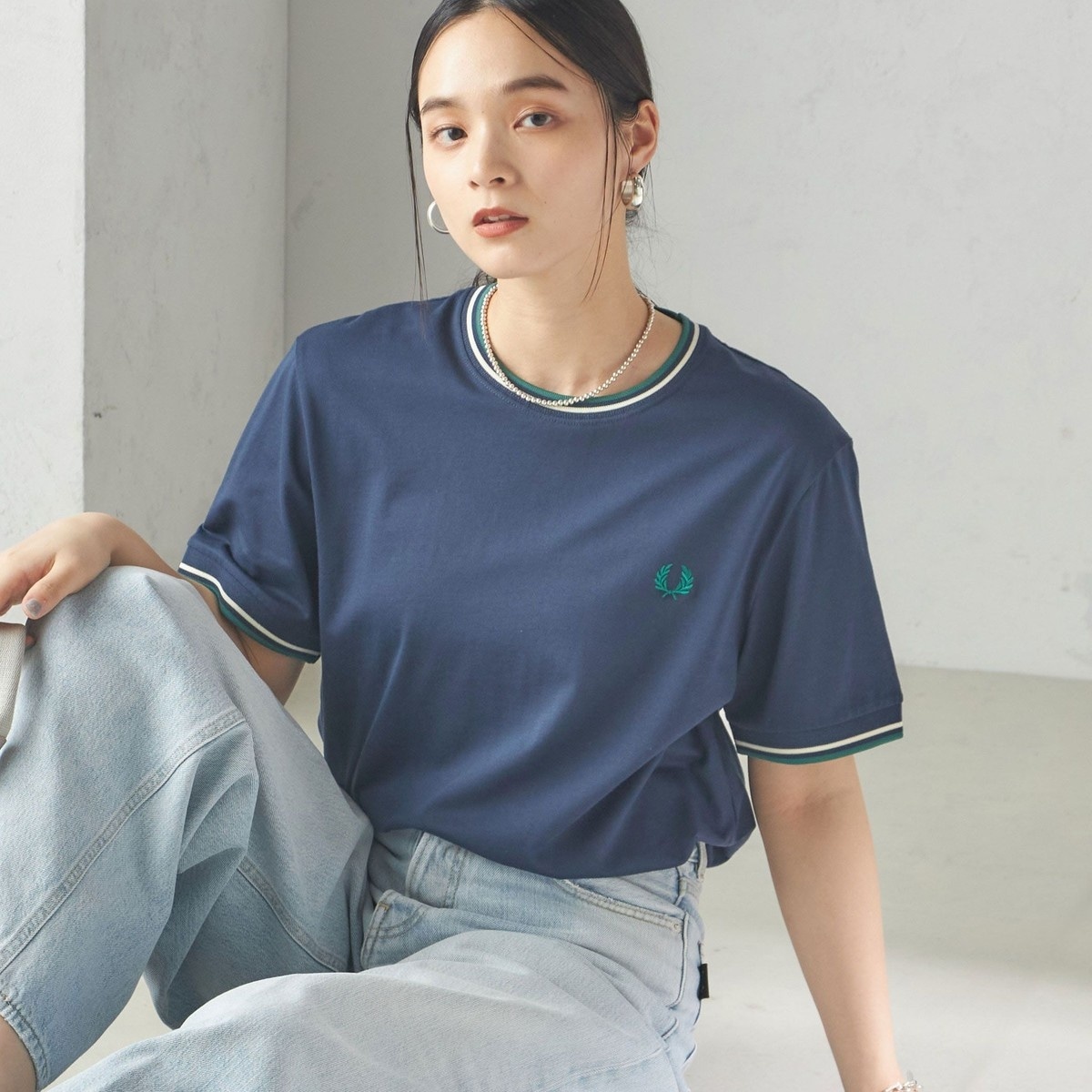 [�}���C]FRED PERRY:M1588 TWIN TIPPED TEE/�V�b�v�X�iSHIPS�j �_�[�N�u���[