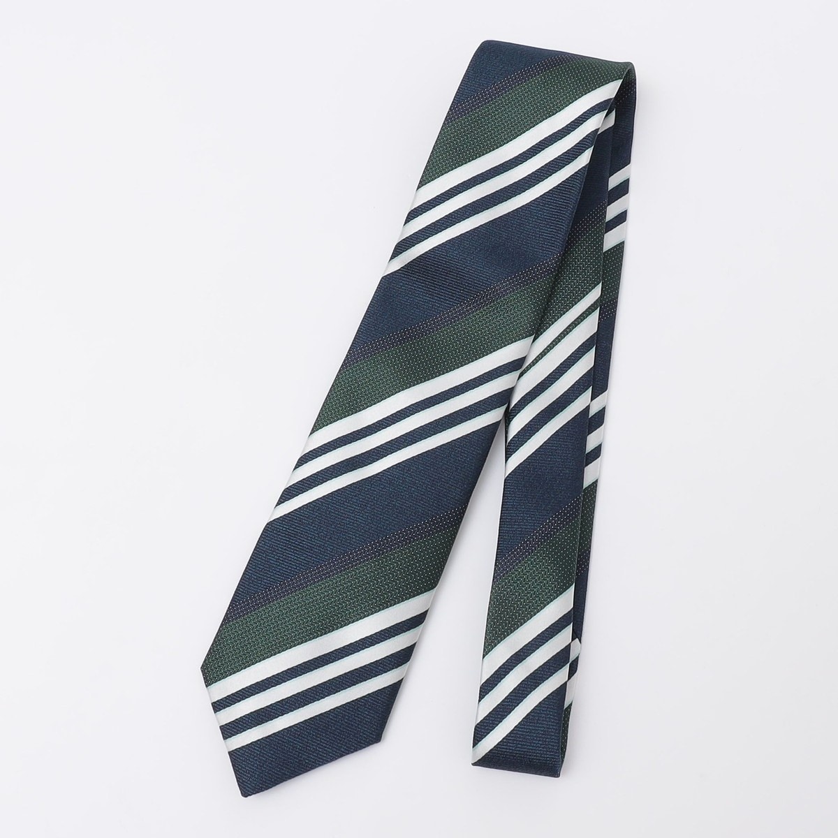 SHIPS: ヴィンテージ アーカイブ シルク スナゴ ストライプ ネクタイ