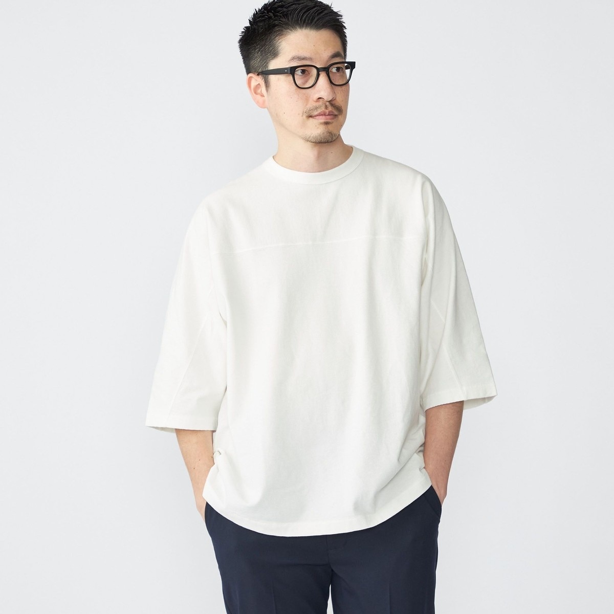 SEEKプレミアムライン】ボートネックTシャツ（汗じみ防止/抗菌