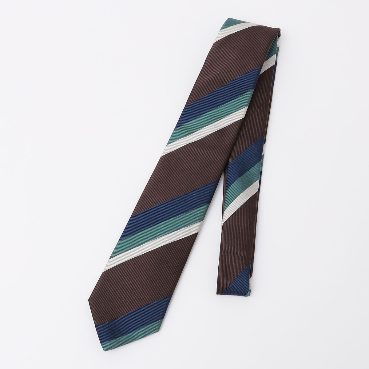 Puccini: シルク ジャカード レップ ストライプ タイ／シップス（SHIPS