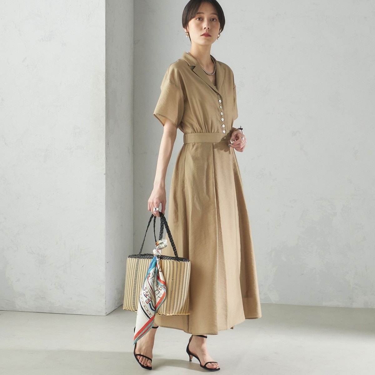 Khaju カージュ　SHIPS シップス　ワンピース　ロングワンピース カージュ(Khaju) シップス(SHIPS) リフラティ シップス