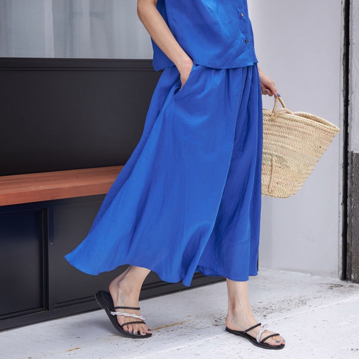 ポリエステル シャーリング タイトスカート | ビューティー