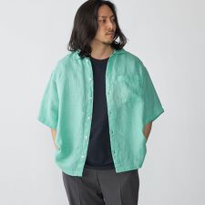 SHIPS: リネン パナマ ウィークエンド ショートスリーブ シャツ