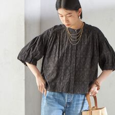 手洗い可能〉コットン ドビー 袖 ボリューム ブラウス | シップス 