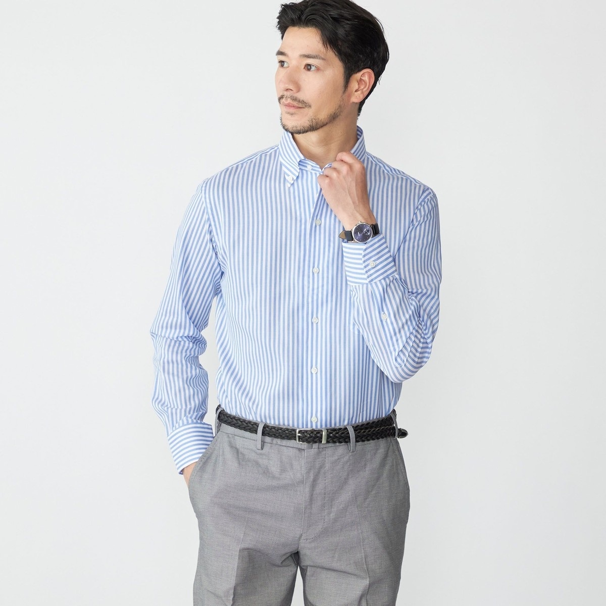 SHIPS別注】Errico Formicola: DALIO ジャカード ストライプ シャツ