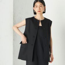 Wai＋:〈手洗い可能〉リネン ライク ベスト