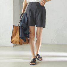 小泉里子コラボ:〈手洗い可能〉ダブル クロス ショート パンツ