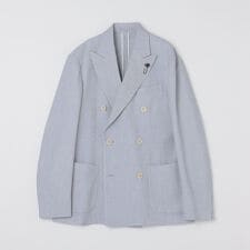 LARDINI: ROMA シアサッカー ダブルブレステッド ジャケット