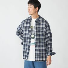 SHIPS: インディア バンドカラー ロングスリーブ シャツ