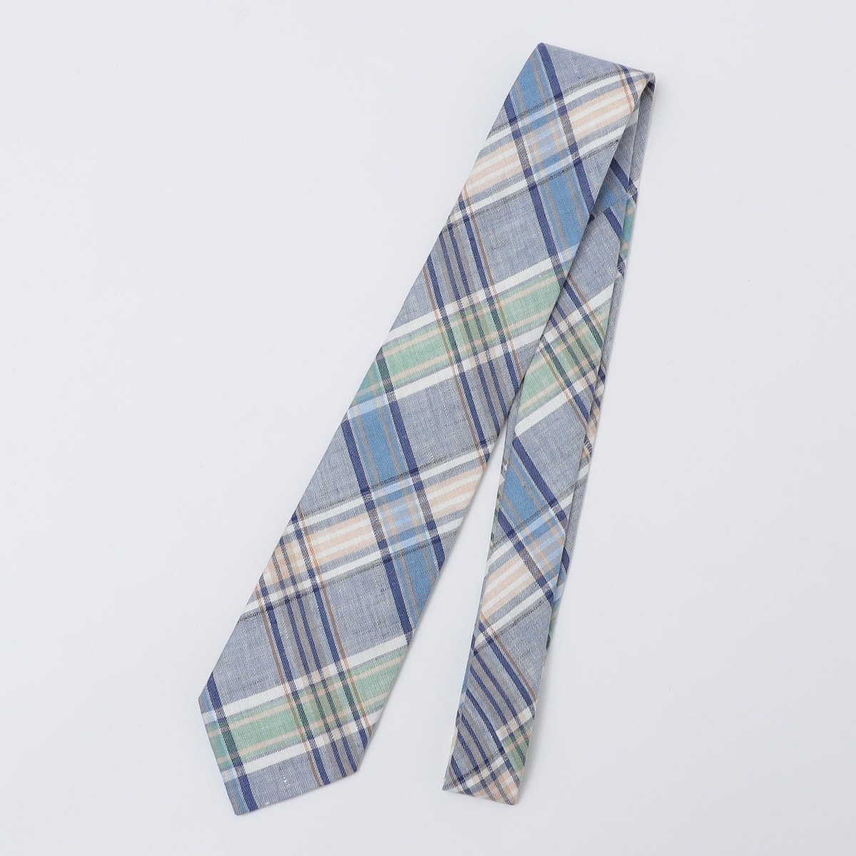 【美品✨】　Brioni ブリオーニ　シルク 高級　ネクタイ グレー Brioni(ブリオーニ) ネクタイ メンズ美品 - ライトブルー×ブルー