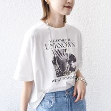 【SHIPS別注】81BRANCA:フォト ワイド TEE