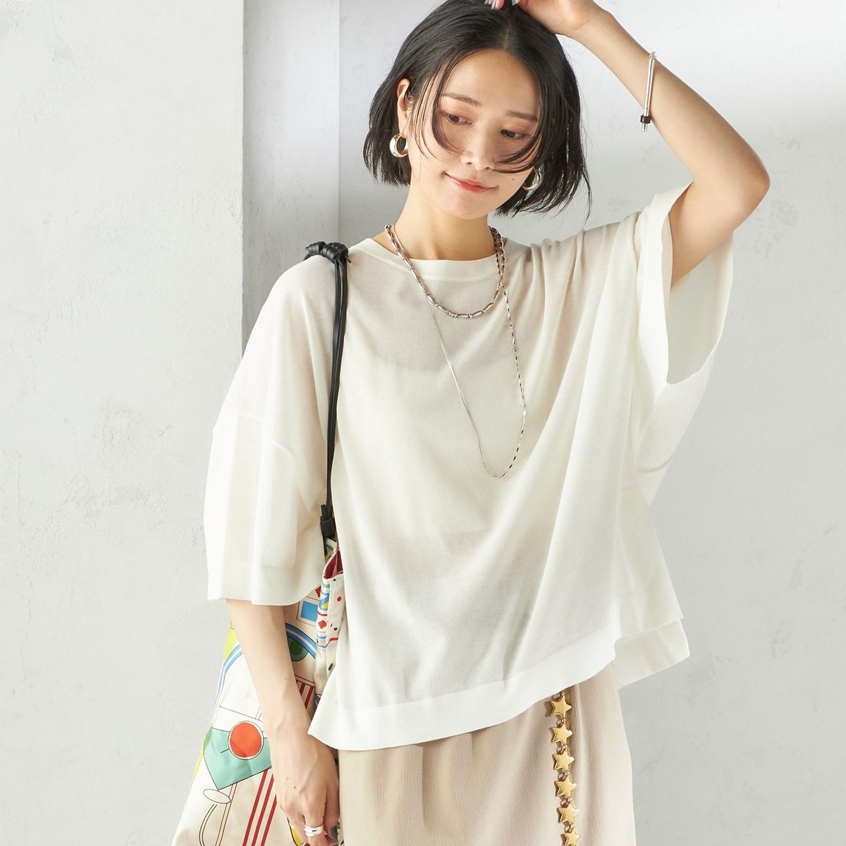 SHIPS for women / シップスウィメン SHIPS Primary Navy Label:〈手洗い可能〉NOIR ワイド プルオーバー SHIPS Primary Navy Label:〈手洗い可能〉NOIR ワイド プル