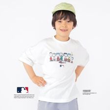 SHIPS KIDS:100～125cm / PEANUTS×MLB プリント Tシャツ