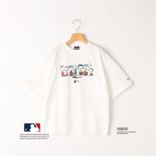 SHIPS KIDS:130～170cm / PEANUTS×MLB プリント Tシャツ