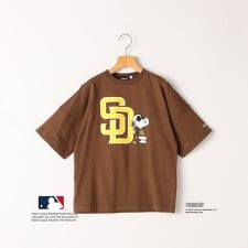 SHIPS KIDS:130～170cm / PEANUTS×MLB プリント Tシャツ