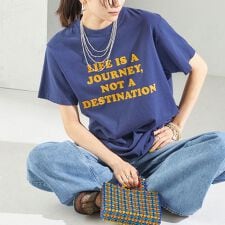 【SHIPS別注】Odub:〈手洗い可能〉プリント TEE