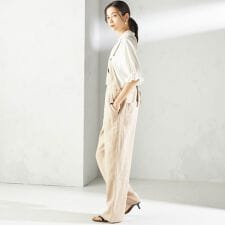 〈手洗い可能〉麻 コットン オールインワン