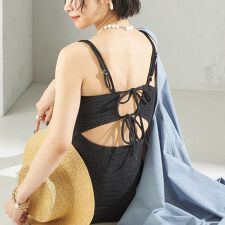 シップス(SHIPS)のmaroba:＜手洗い可能＞バック リボン ワンピース スイム ウェア
