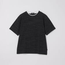 SHIPS: フェイク レイヤード ピケ クルーネック Tシャツ