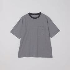 SHIPS: マイクロ ボーダー ショートスリーブ Tシャツ