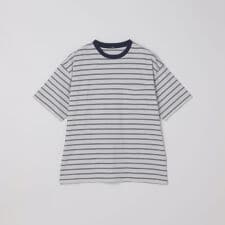 SHIPS: マイクロ ボーダー ショートスリーブ Tシャツ