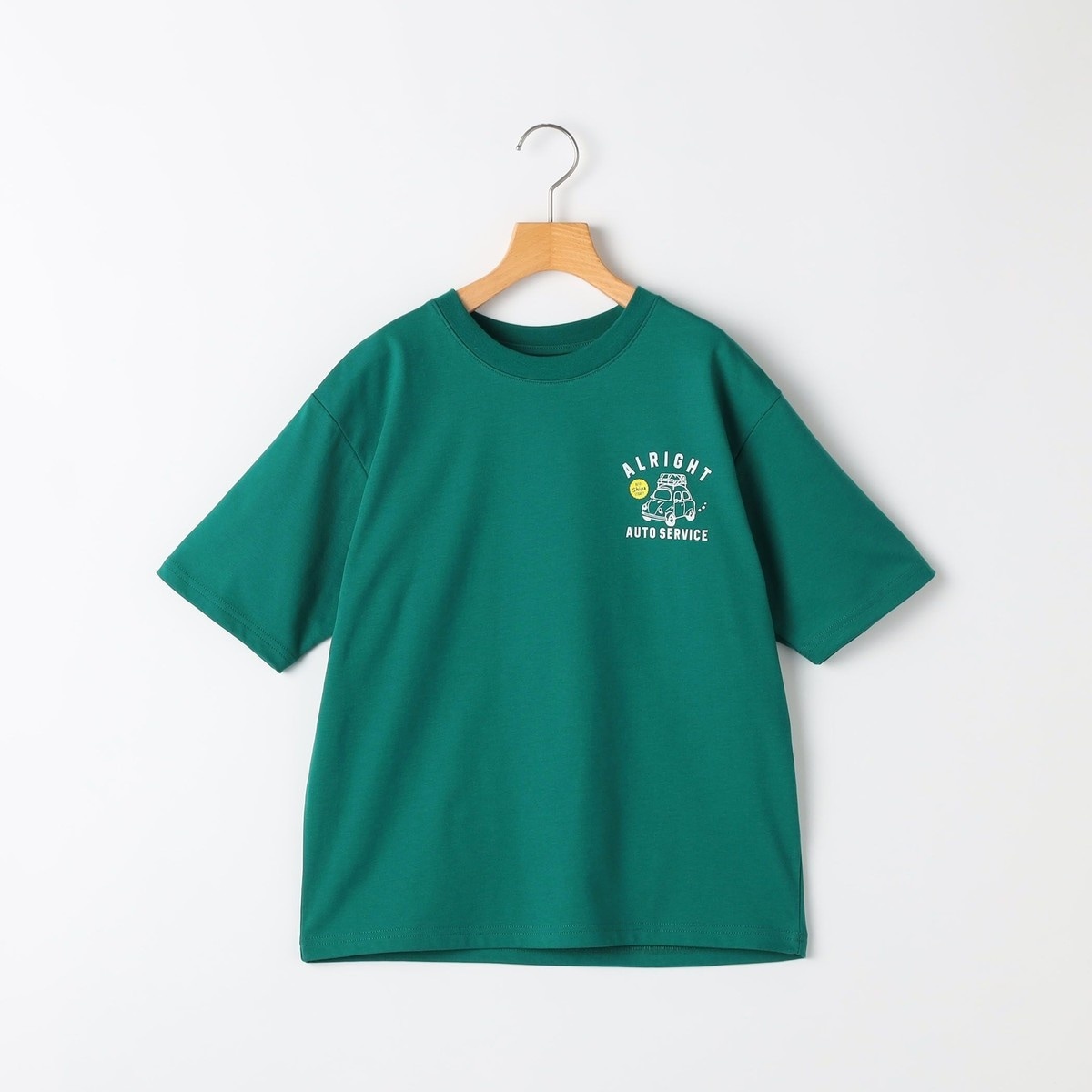 [�}���C]SHIPS KIDS:140�`160cm / �v�����g ���� TEE/�V�b�v�X�iSHIPS�j �O���[��