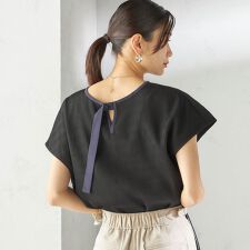 〈手洗い可能〉ウェーブ プリーツ 前後 2WAY ブラウス