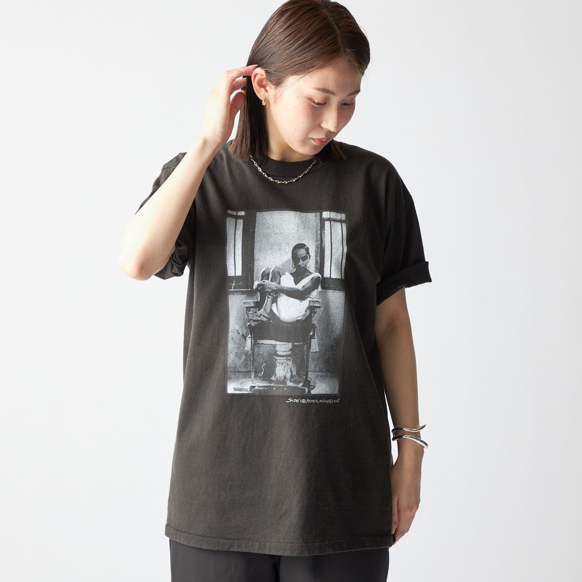 Tシャツ メンズ Tシャツ・カットソー (黒色・ブラック系) の一覧